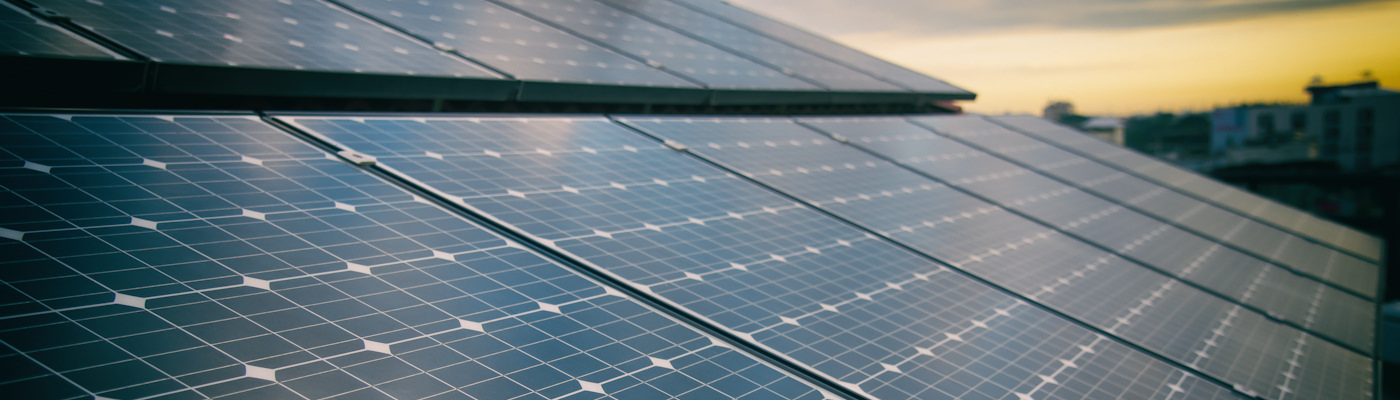 Solar panels on a roof