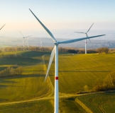 Wind farm in open countryside 