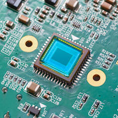 Photosensitive sensor on printed circuit board