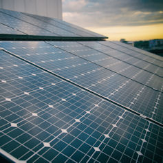 Solar panels on a roof